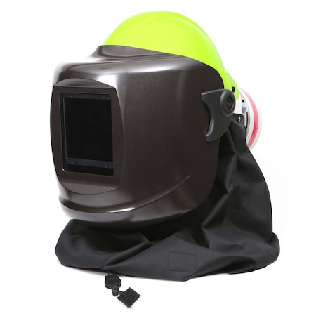 Pureflo PF60ESM+ Hard Hat Hi Viz Yellow, Black Neck Cape, HE Filter, Weight: 4.091 lbs Gentex Corp